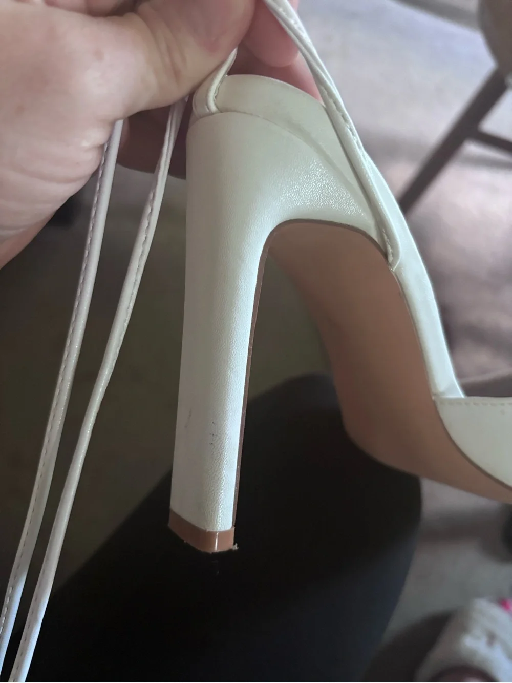 Lulu's White Lace-Up Pointed Toe High Heels